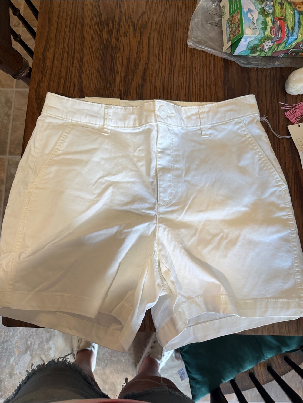 White Womans Casual Shorts